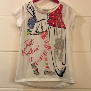 Gymboree girls small print T-shirt just kickin it
